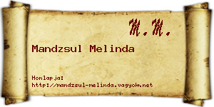 Mandzsul Melinda névjegykártya