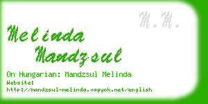 melinda mandzsul business card